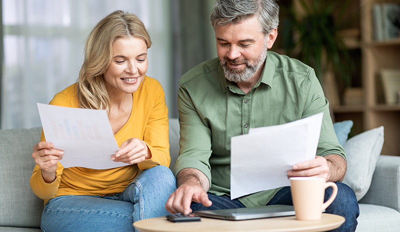 Couple Looking at Paperwork