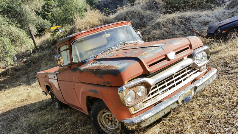 Old orange truck