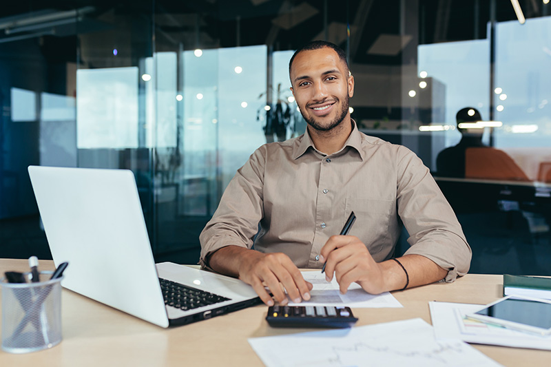 Audit Representative Sitting at desk