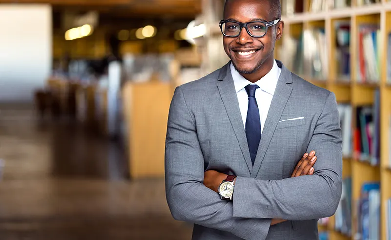 business man smiling