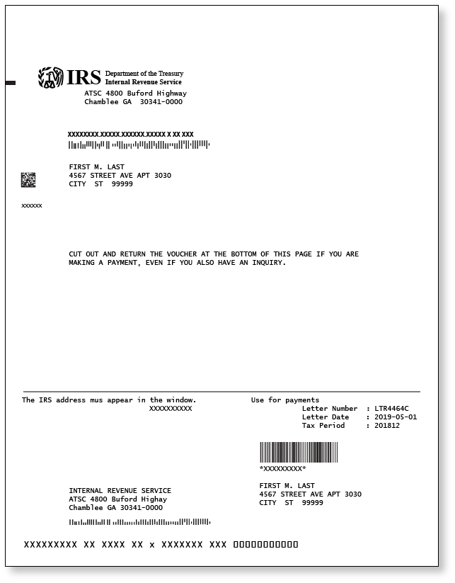 IRS Letter 4464C Sample 2