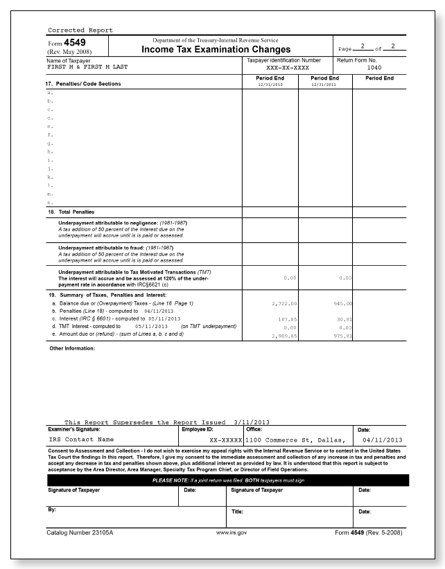 IRS Audit Letter 692 - Sample 1 