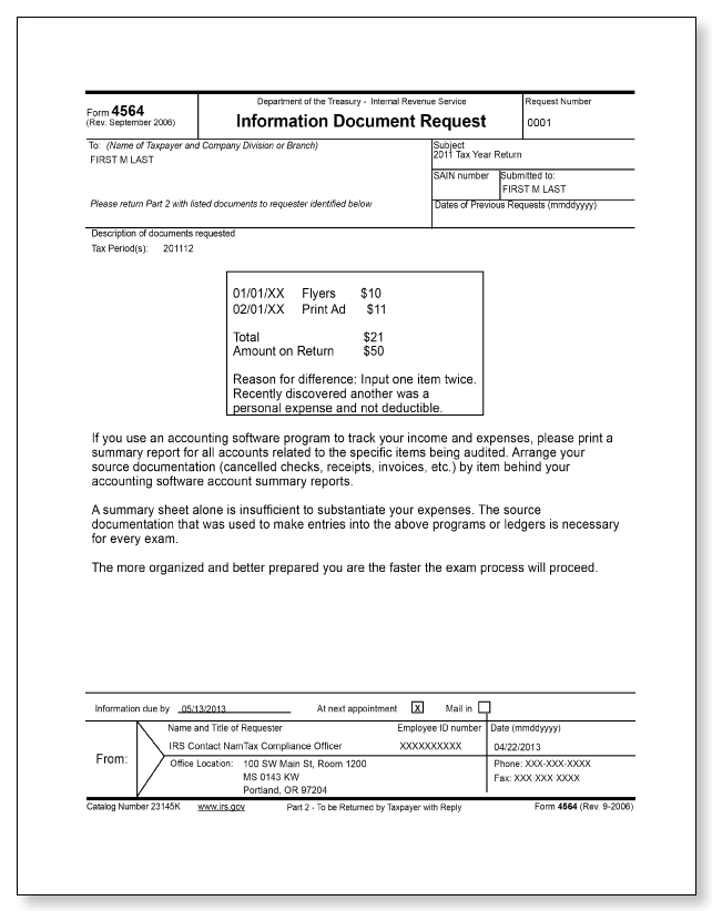 IRS Letter 2202 - Sample 1