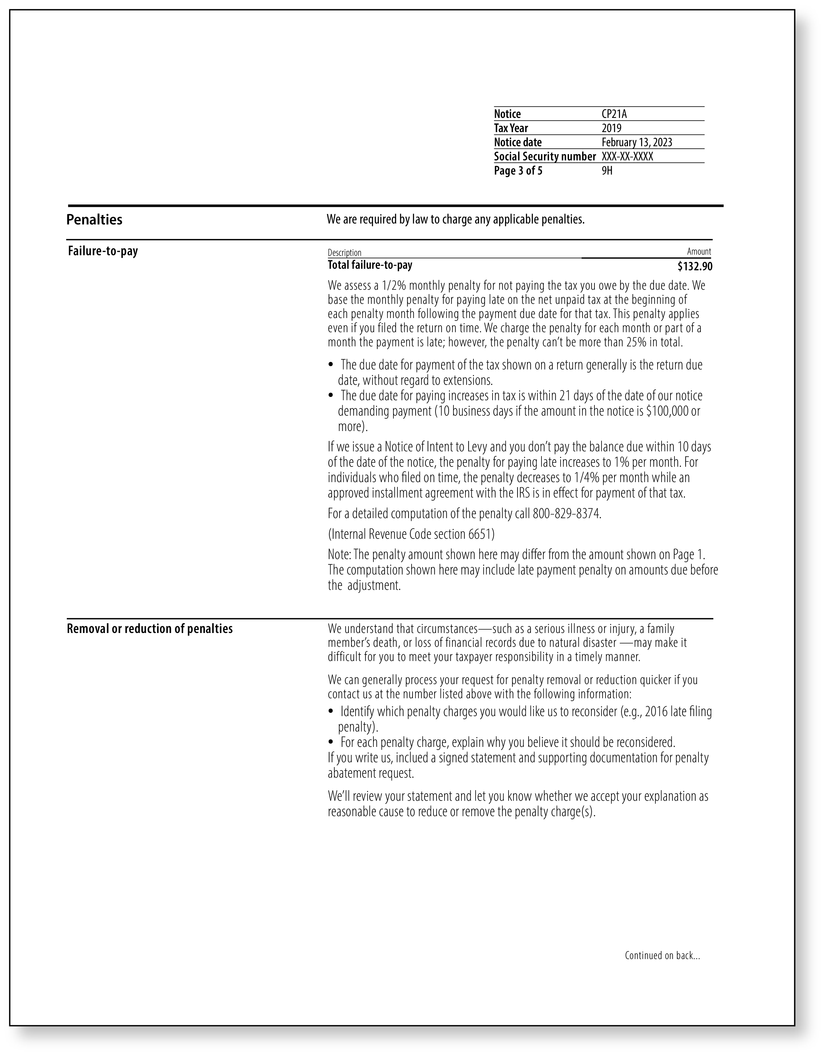 IRS Audit Letter CP21A – Sample 1