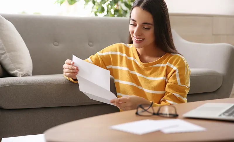 Woman Reading Letter
