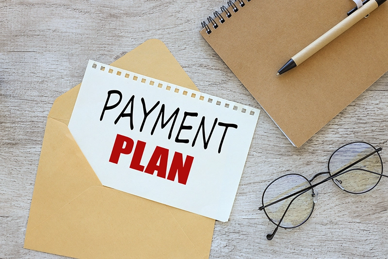 Payment Plan written on piece of paper