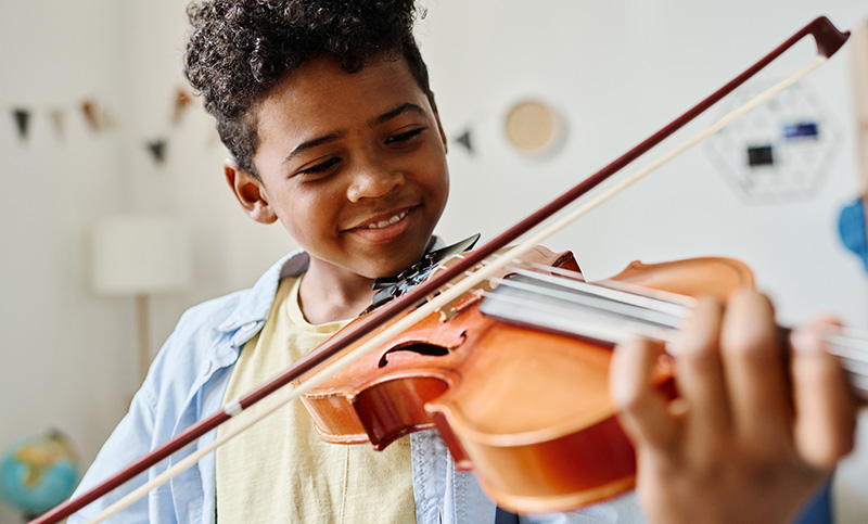 Boy Playing Violin