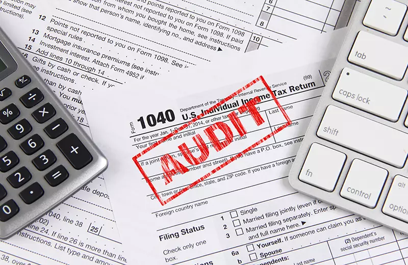 Audit Stamped on 1040