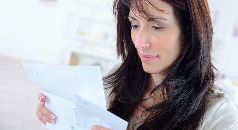 Woman Reading Letter