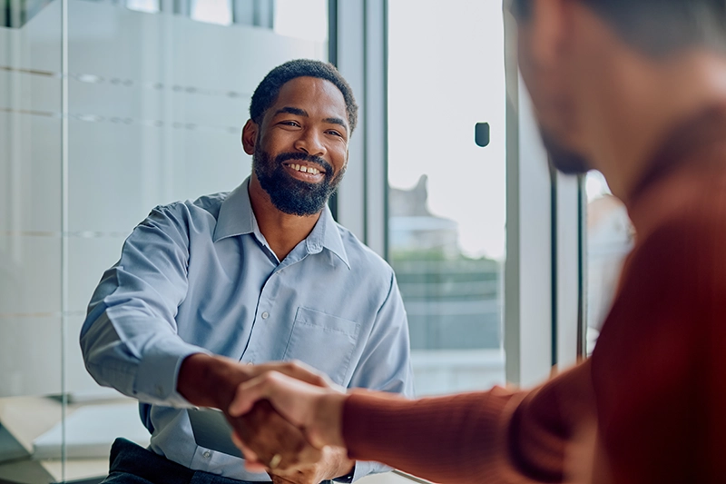 Businessmen shaking hands