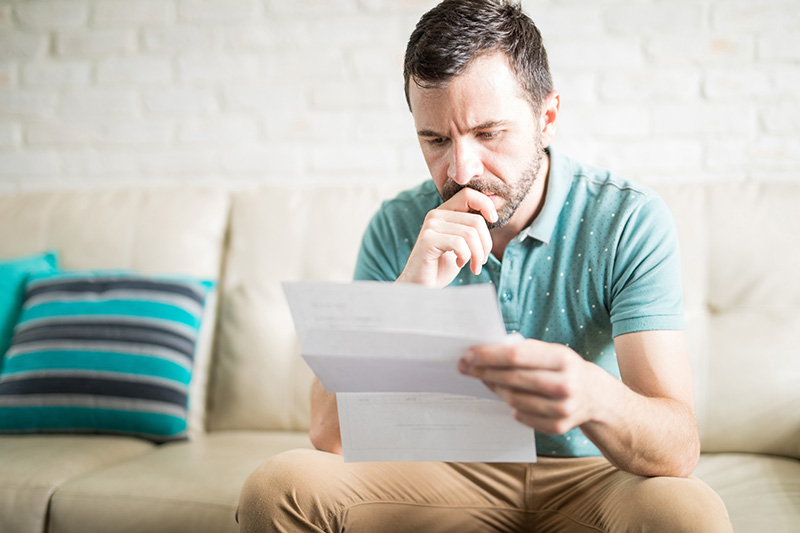 Man reading a letter