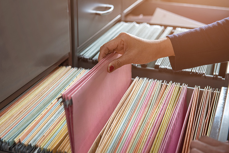 File Cabinet with Documents