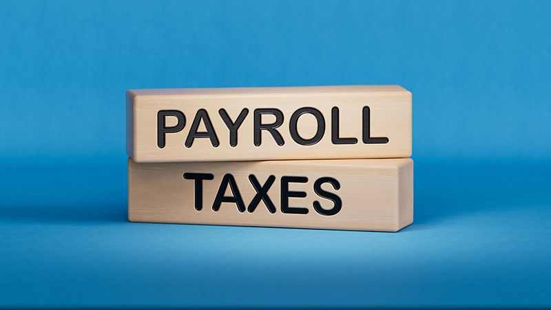 Payroll Taxes written on blocks