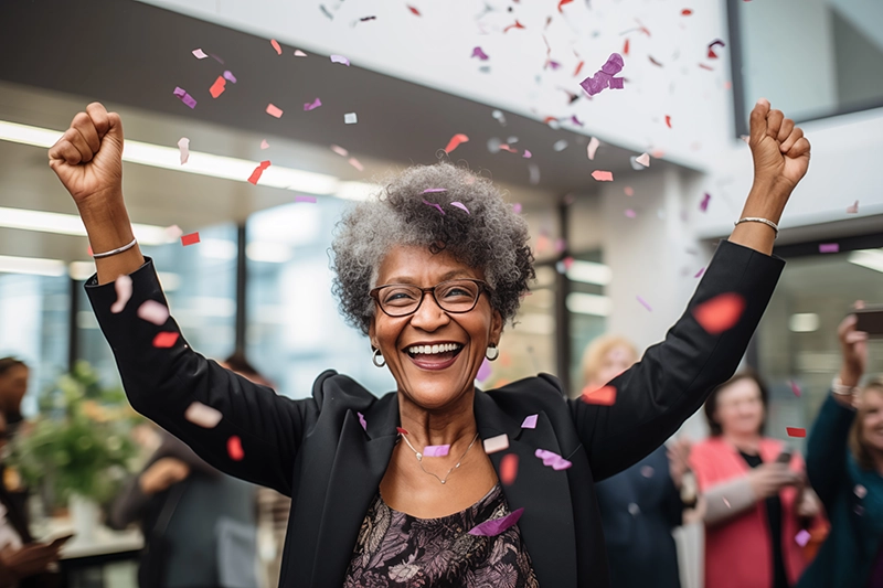 Woman Celebrating